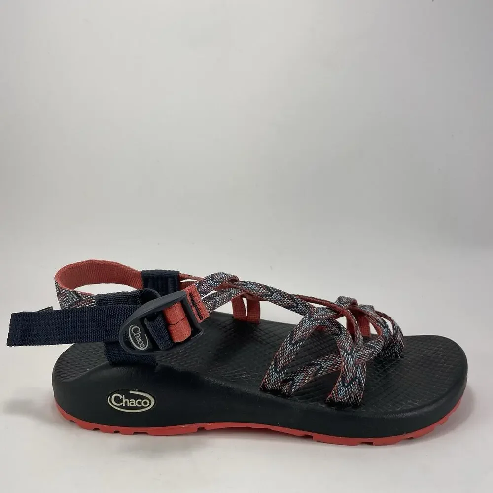 Chaco Zx2 Z/x2 Active Sandals Womens Size 8 Blue Red Toe Loop Water Comfort